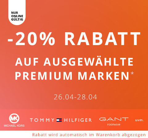 20% Rabatt auf viele Premium Marken auf schuhcenter.de