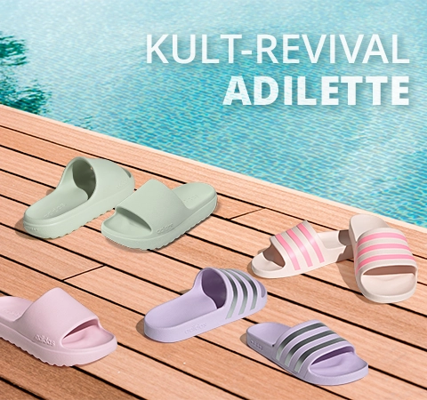  Shoppe viele neue Adiletten von adidas jetzt online im Siemes Schuhcenter Onlineshop