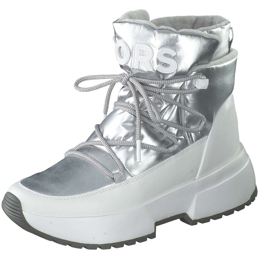 michael michael kors cassia metallic nylon and leather boot