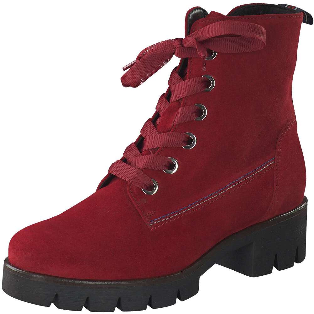 Gabor Schnurstiefelette Rot Schuhcenter De