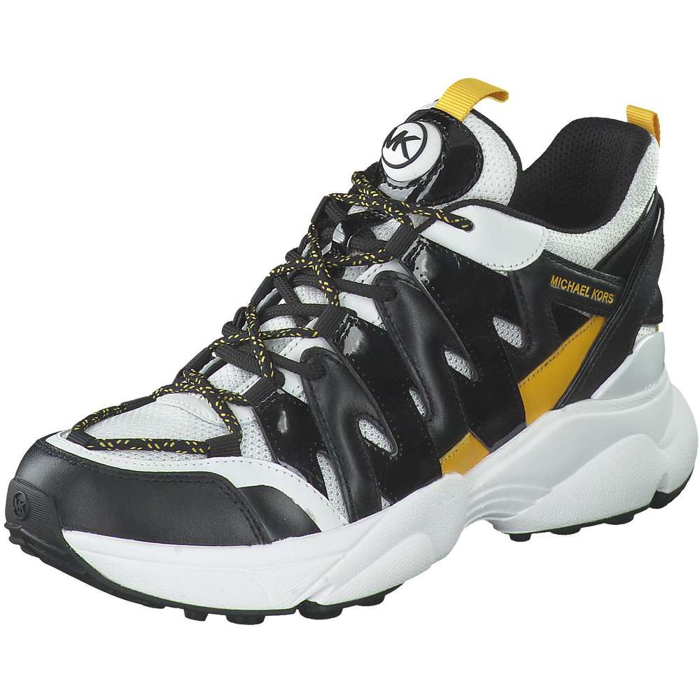 michael michael kors hero leather and mesh trainer