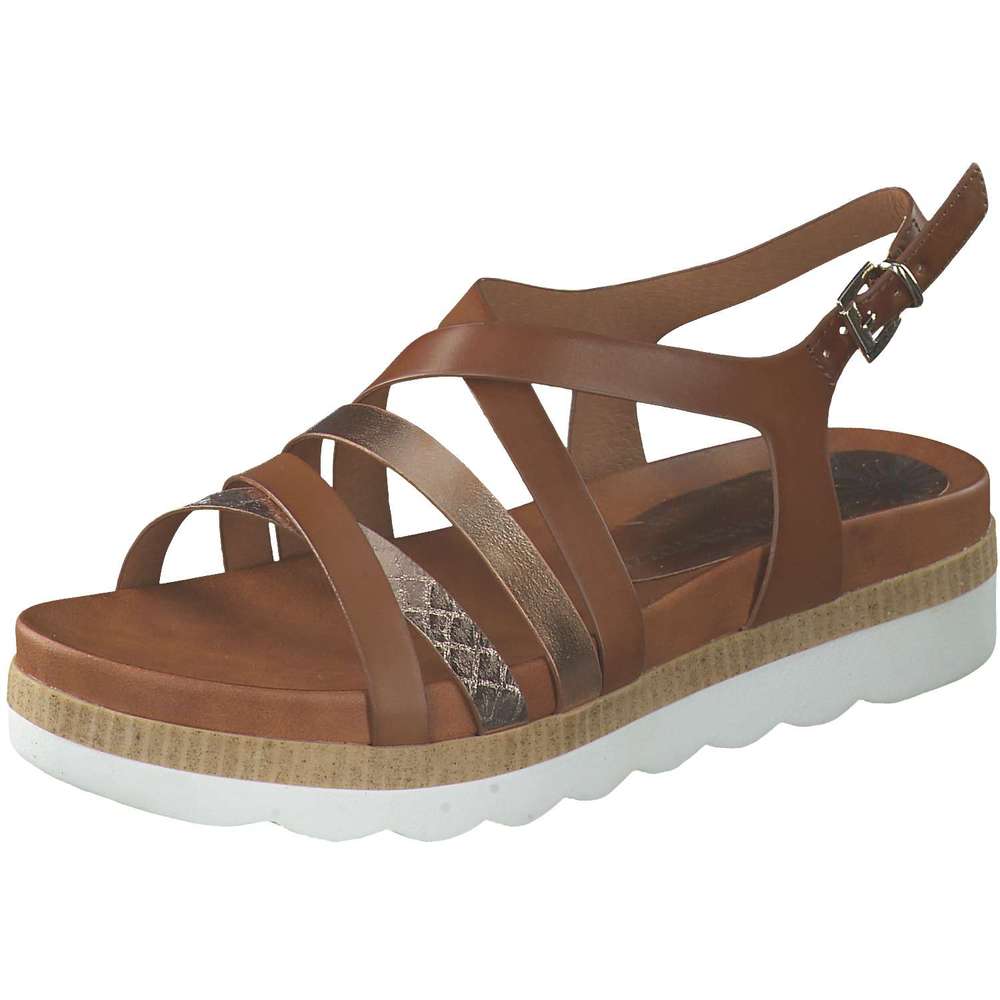 Marco Tozzi Plateau Sandale Braun Schuhcenter De