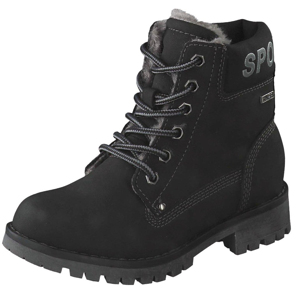 Puccetti Schnür Boots in schwarz