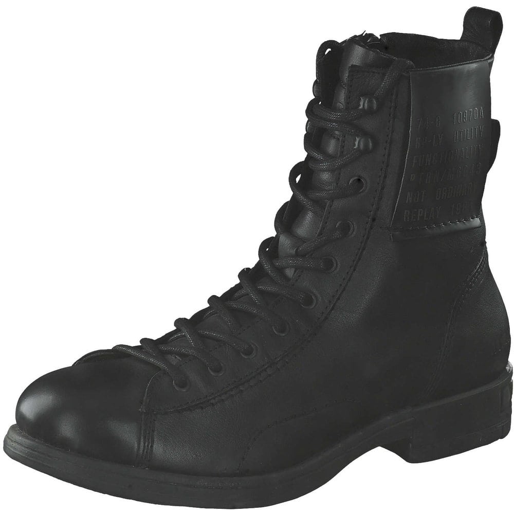 Replay Schnür Boots in schwarz