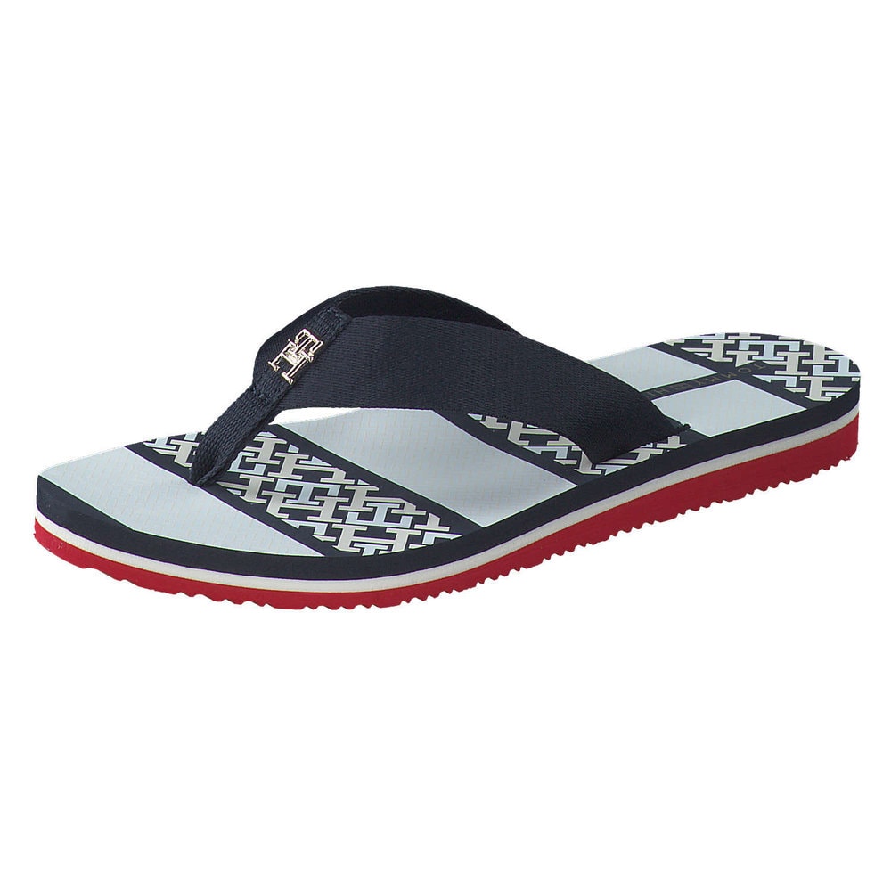 Tommy Hilfiger TH Monogram Essential Sandal in blau