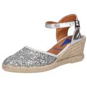 Verbenas Malena Glitter Keilsandale Damen silber günstig online kaufen