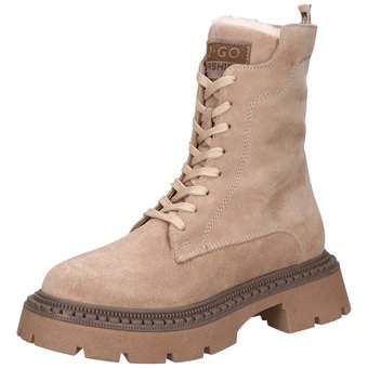 2Go Fashion Schnur Boots beige