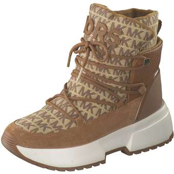 michael michael kors cassia metallic nylon and leather boot
