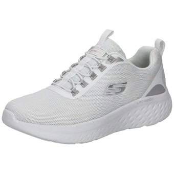 Solid white skechers hot sale