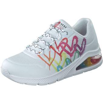 Skechers Uno 2 Floating Love Sneaker in wei