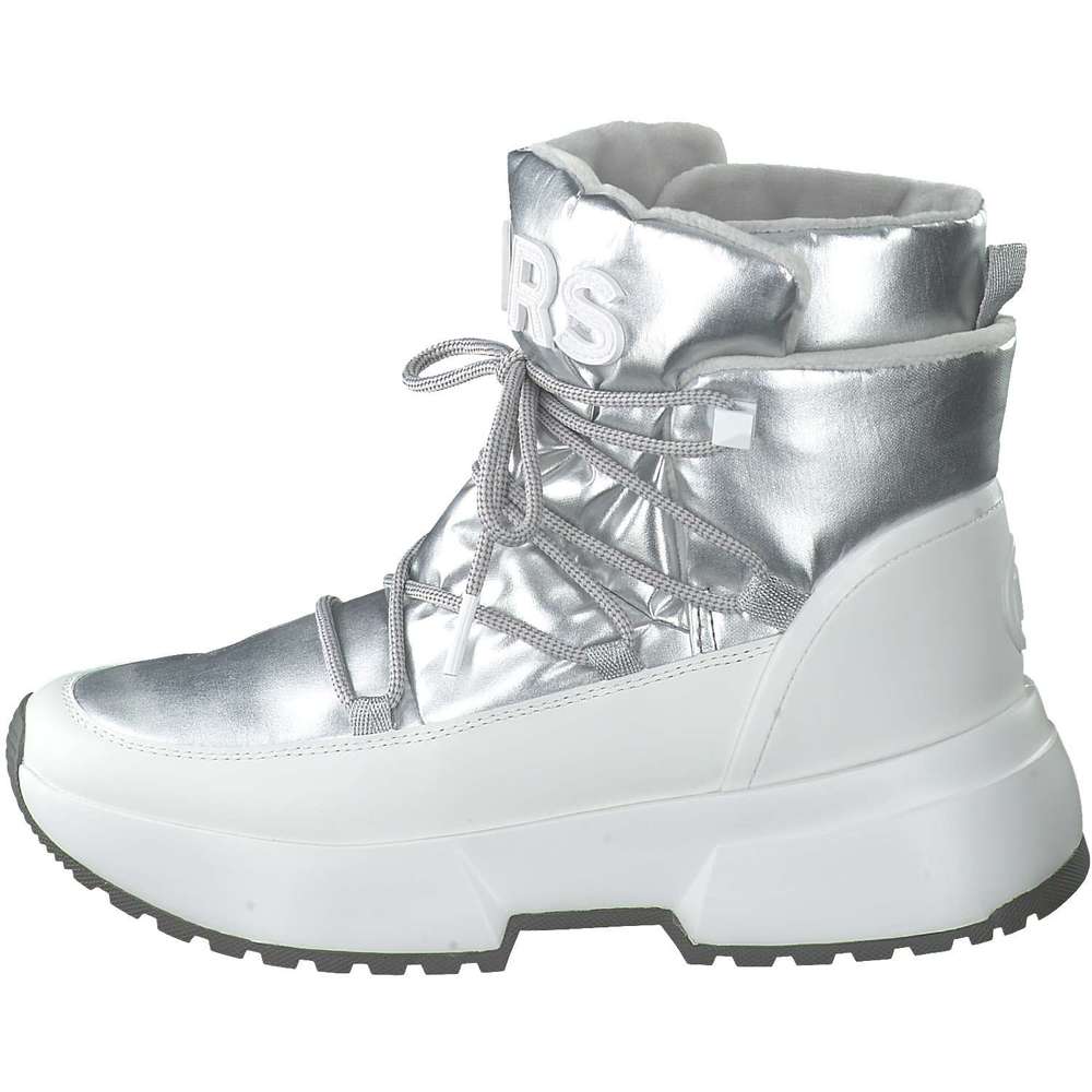 michael michael kors cassia metallic nylon and leather boot