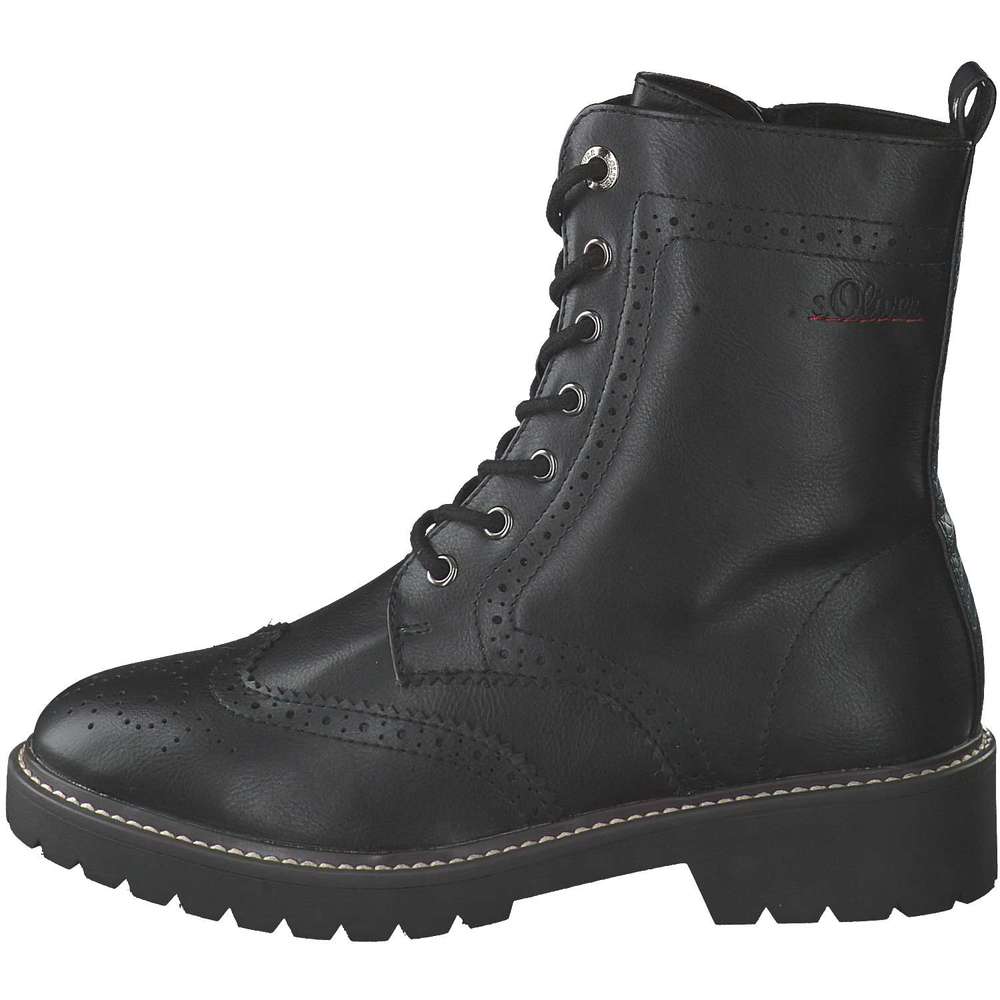 s.Oliver - Schnürstiefelette - schwarz