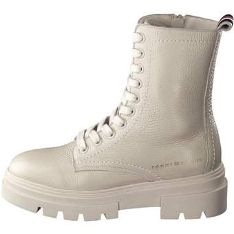 monochromatic lace up boot