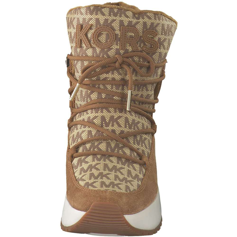 michael michael kors cassia metallic nylon and leather boot