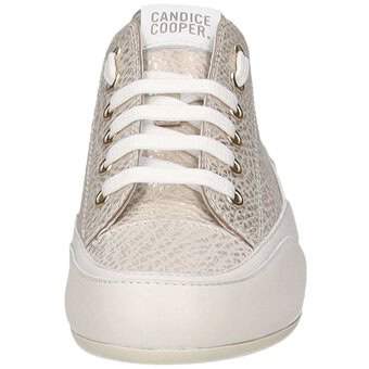 Candice Cooper Rock Patch S: Sneaker In Pelle Argento, Suola Gomma E Soletta Interna Estraibile, Tacco 34 - 4
