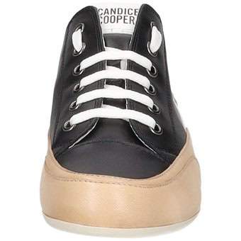Candice Cooper Rock Patch Sneakers Donna In Nappa E Pelle Tamponata – Scarpe Estate Cool Con Lacci - 2