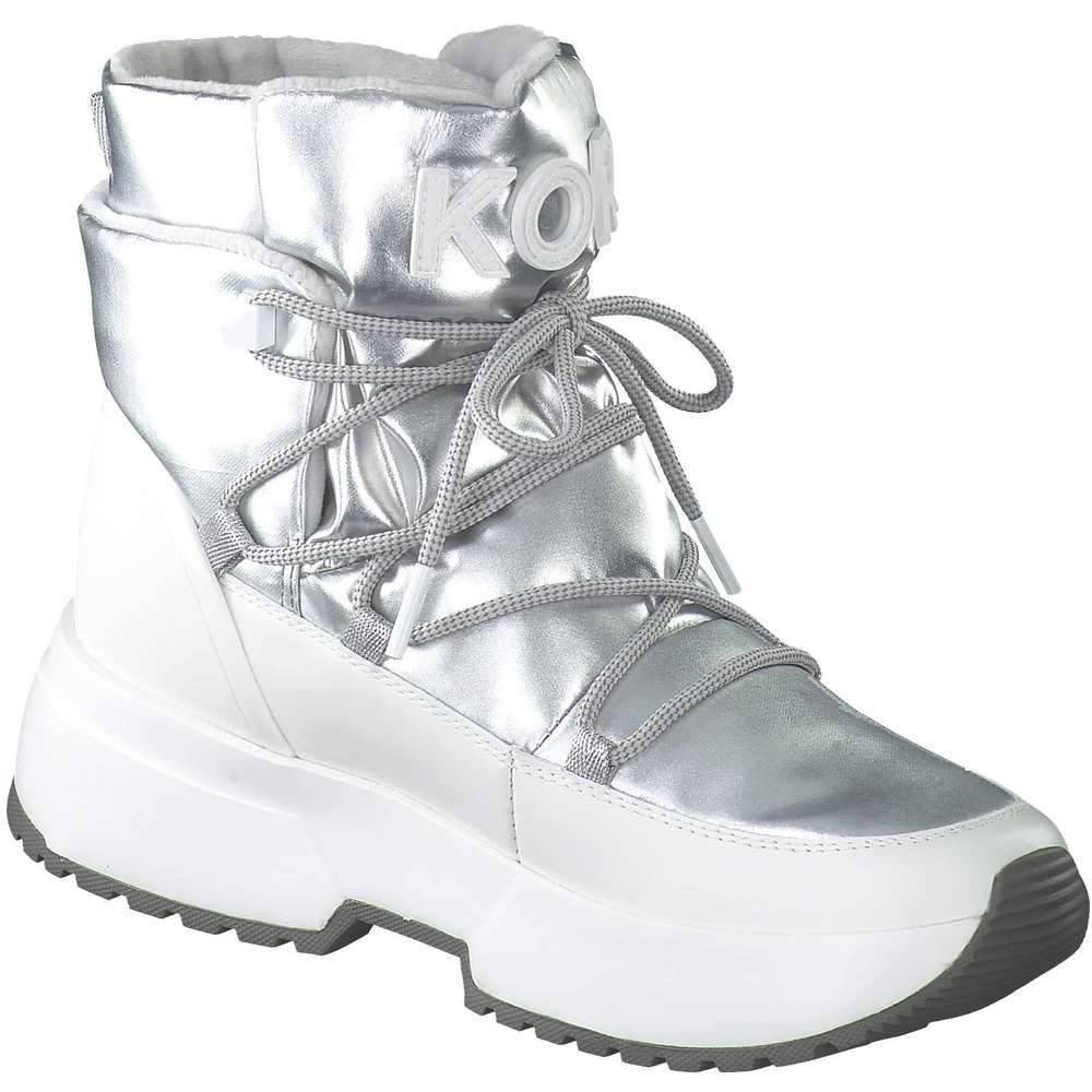 michael michael kors cassia metallic nylon and leather boot