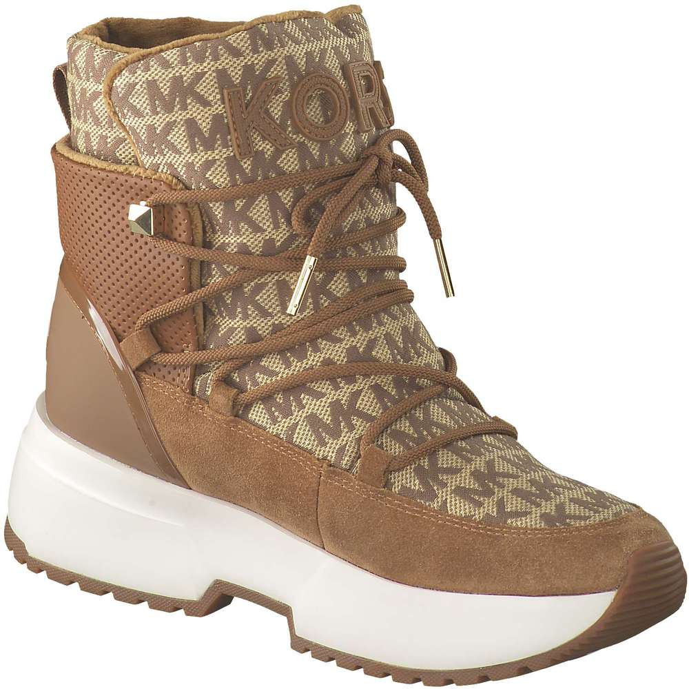 michael michael kors cassia metallic nylon and leather boot