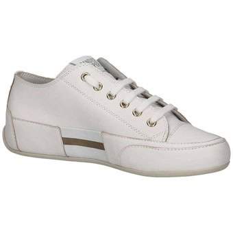 Candice Cooper Rock Patch S-Sneakers in Pelle, Argento 45