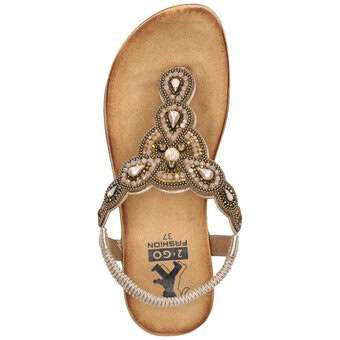 2Go Fashion 8018-805, Sandali Bassi Donna, Oro Rosso, 36 EU