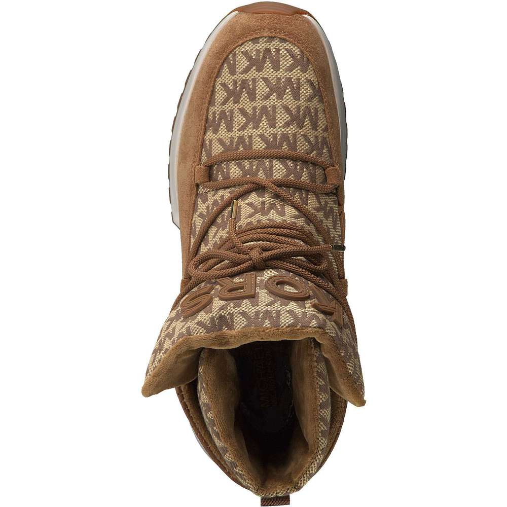 michael michael kors cassia metallic nylon and leather boot