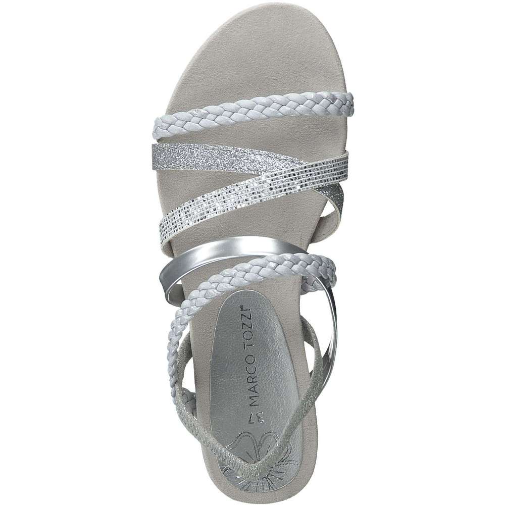 Marco Tozzi Sandale Silber Schuhcenter De