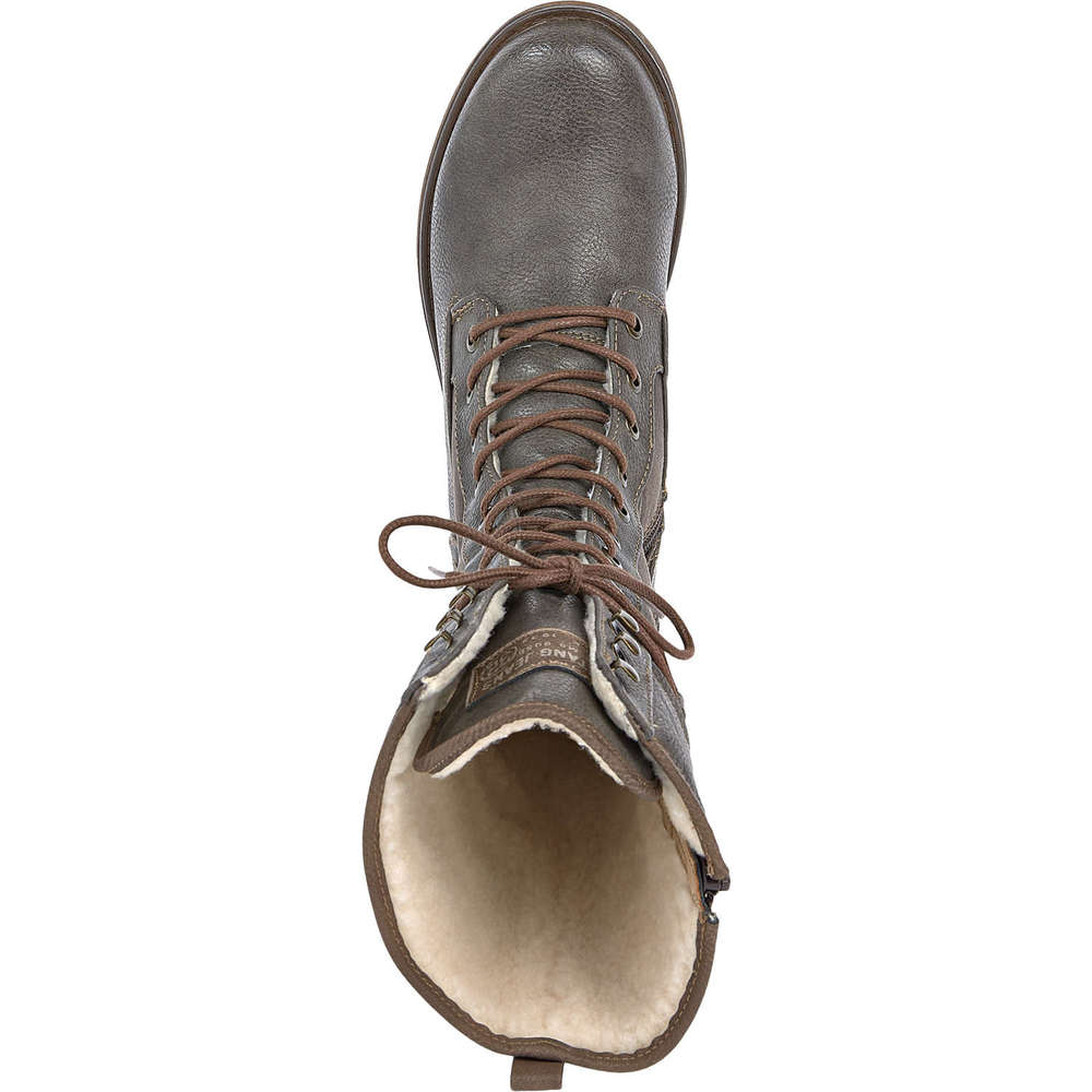 Mustang - Schnürstiefel - grau ️ | Schuhcenter.de