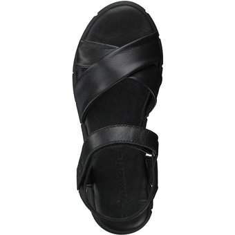 Tamaris ledersandale schwarz
